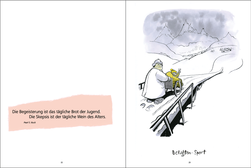 Wir Alten, Cartoon: Ernst Feurer